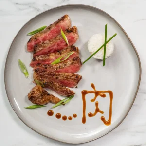 a5 wagyu plated